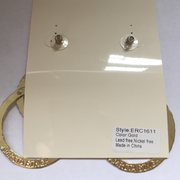 🆕 Amrita Singh Large Gold Dangling Ring Earrings - Picture 2 of 4
